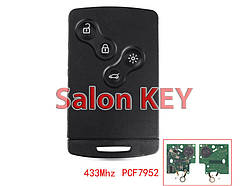 Ключ карта Renault Koleos 2008-2011 PCF7952 Smart system лезо NSN14