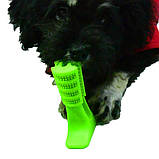 Зубна силіконова щітка для собак Petolls зелена розмір M 10x14.6x4.9 см, фото 6