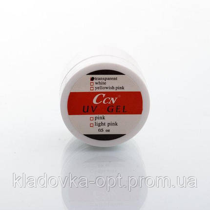 Гель для нарощування нігтів CCN (прозорий), 14 мл, фото 2