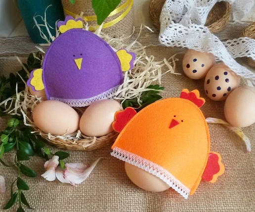 Великодні курочки для яєць жовтогарячий , фото 3