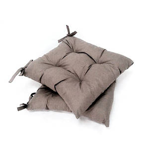 Подушка на стілець сірий Хамелеон 40*40 см подушка для стільця табурета