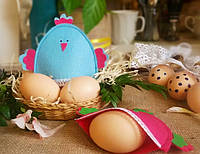 Пасхальные курочки для яиц голубой