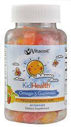 Vitacost KidHealth Omega-3 Gummies for Kids 60 шт дитяча жувальна, фото 2
