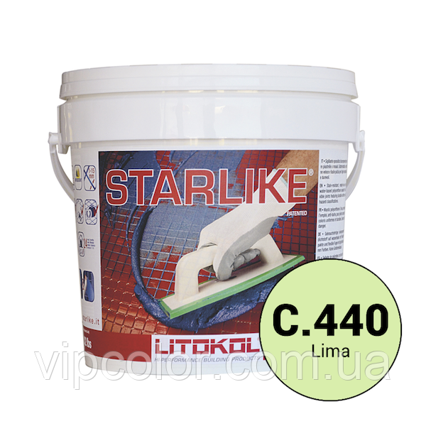Litokol Starlike Glamour Collection С. 440 Лайм 5 кг двокомпонентний склад для фуги STRLME0005