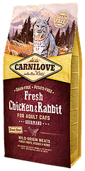 Carnilove Fresh Chicken & Rabbit Gourmand for Adult cats для кішок з куркою і кроликом 400 г 2 кг