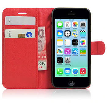 Чохол-книжка Litchie Wallet для Apple iPhone 4 / 4S Червоний