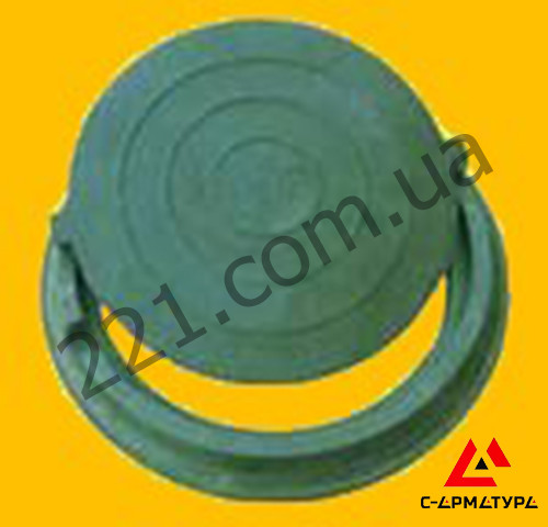 Люк канализационный полимерпесчаный зеленый до 5 тонн - фото 1 - id-p552787866