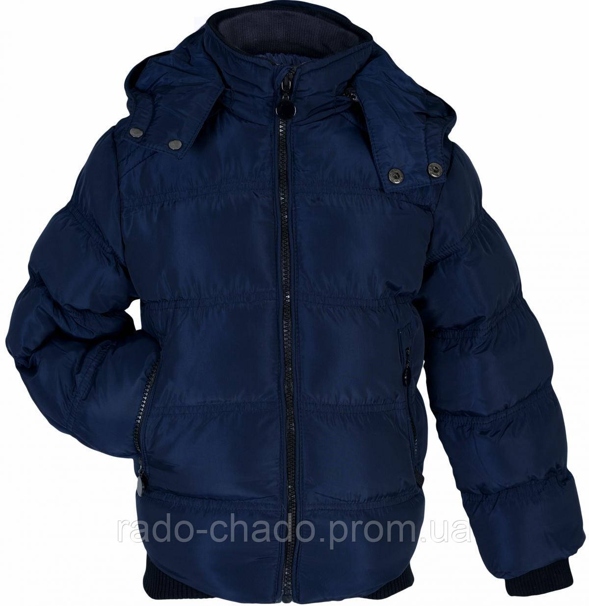 Тепла стильна курточка весна-осінь для хлопчиків-малюнок 74-110/від року/темно-синя