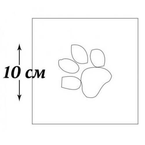 Трафарет для рідких шпалер Лапка 10 см