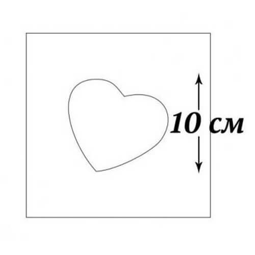 Трафарет для рідких шпалер Серце 10 см