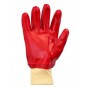 Рукавички хб прогумовані ПВХ МБС червоні 5003 TRIDENT, фото 2