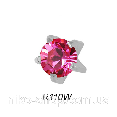 Крапан Жовтень (турмалін) 3мм R110W(без покриття), фото 1