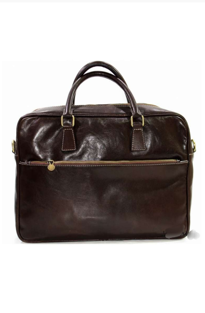 Сумка ділова робоча з натуральної шкіри для перенесення ноутбука і документів, фото 1
