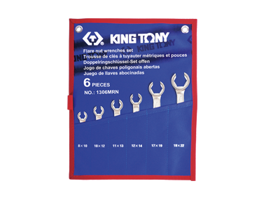 Набір ключів розрізні 6 шт. 8-22 мм King Tony 1306MRN (Тайвань)