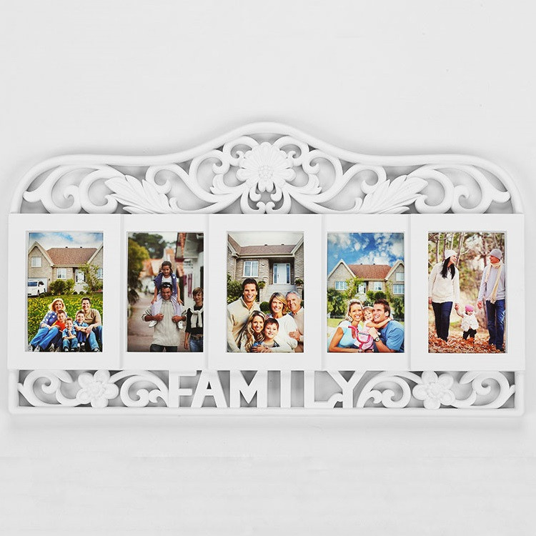 Фоторамка-колаж на 5 фото, Family, пластик, білий, OR-1113