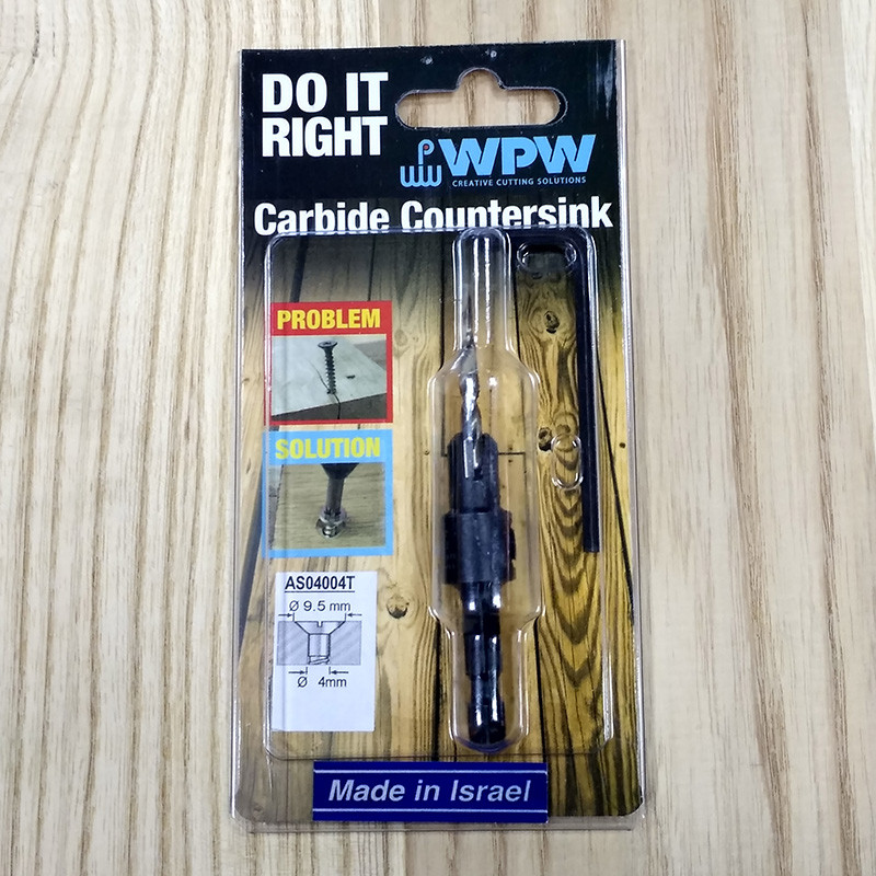 Твердосплавний зенкер WPW з конічним свердлом HSS D4,0/9,5