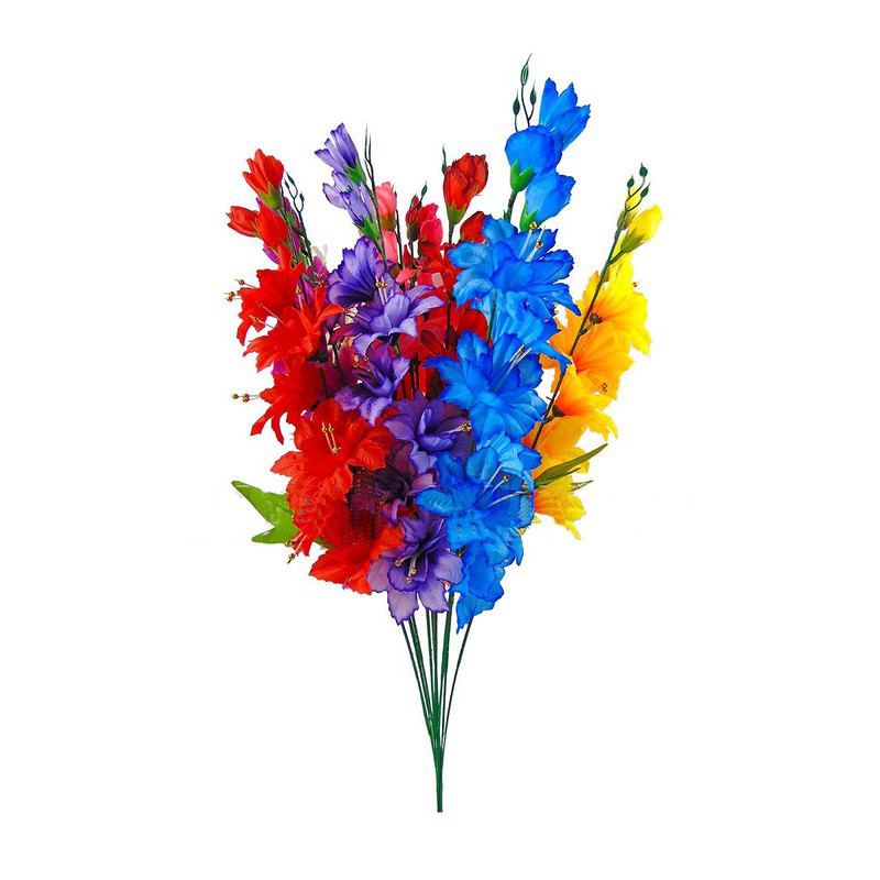 Одинична штучна гілка "Гладіолус" 590 мм мікс кольорів, фото 1