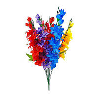 Одиночная искусственная ветка "Гладиолус" 590мм микс расцветок