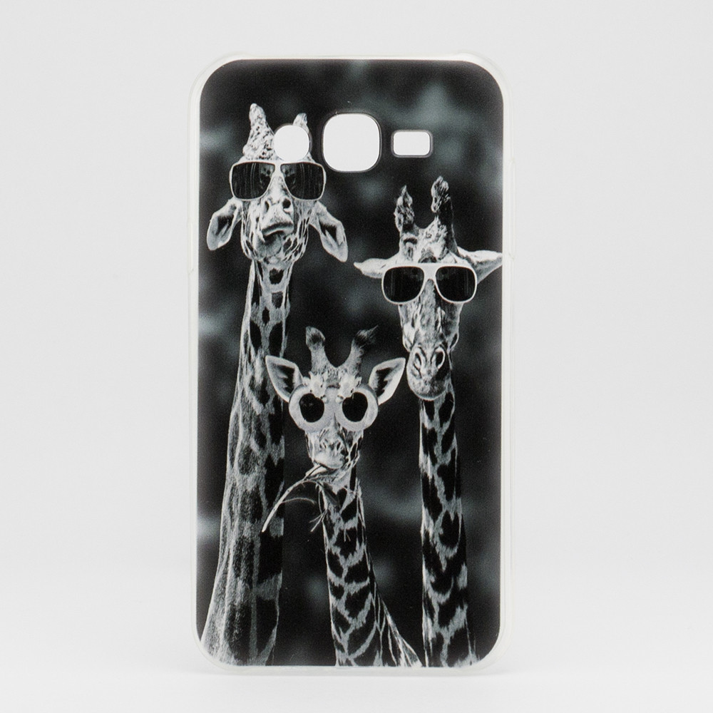 Чехол Print для Samsung J5 2015 / J500H / J500 / J500F силиконовый бампер с рисунком Giraffes - фото 1 - id-p624010654