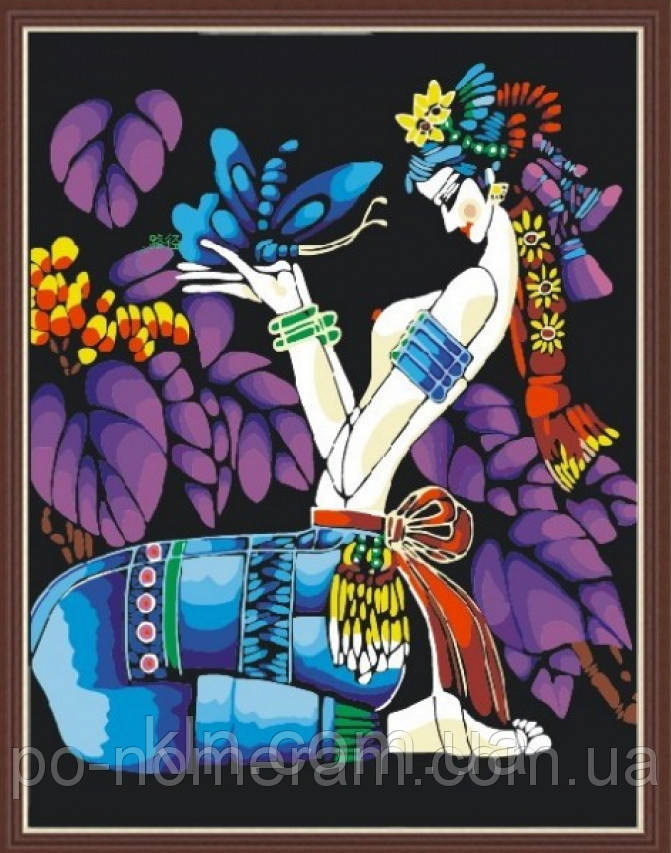 Картина за номерами Menglei Улюблена квітка метелика MG248 40 х 50 см, фото 1