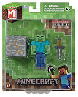 Зомбі фігурка Майнкрафт Minecraft Core Zombie Action Figure з мечем оригінал Jazwares