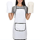 Фартух для сублімації КИШЕНЯ, колір канта ЧОРНИЙ, фото 2