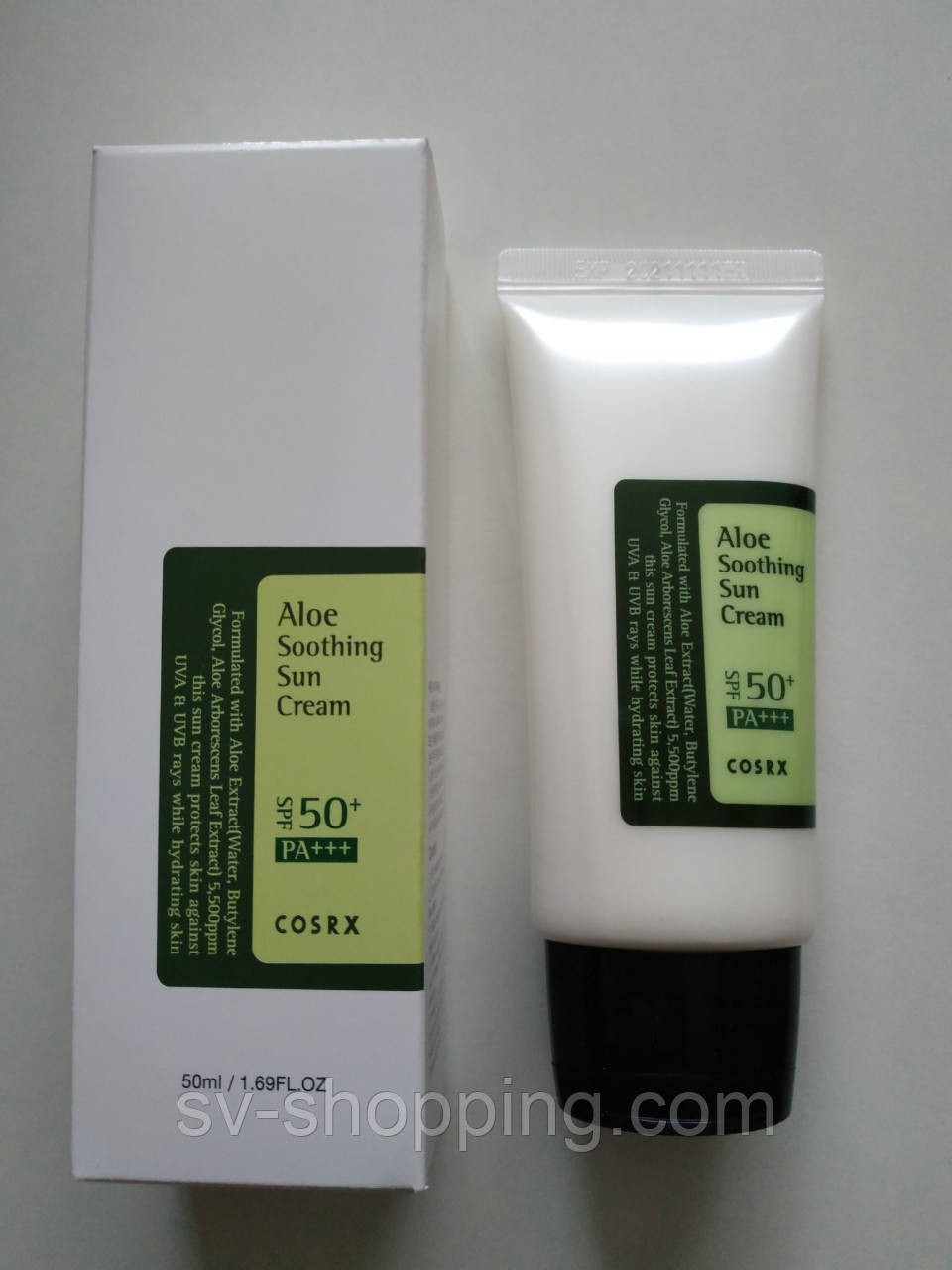 Сонцезахисний крем для сухої шкіри з алое COSRX ALOE SOOTHING SUN CREAM SPF50+ PA+++