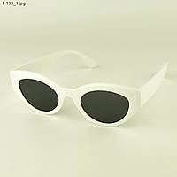 Солнцезащитные очки овальной формы - Белые - 1-133