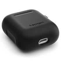 Чохол силіконовий Spigen для навушників Apple AirPods, Black, фото 3