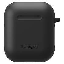 Чохол силіконовий Spigen для навушників Apple AirPods, Black, фото 4