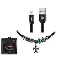 USB кабель-украшение Remax Jewellery RC-058i Lightning Black Cross