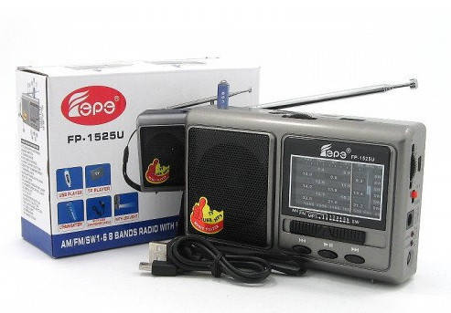 Радіоприймач з USB FP-1525U fm-приймач АUX-роз'єм портативне радіо, фото 1
