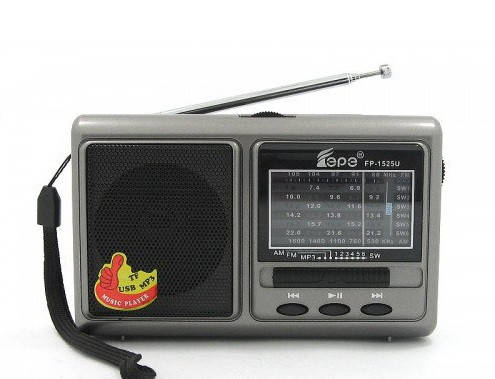Радіоприймач з USB FP-1525U fm-приймач АUX-роз'єм портативне радіо, фото 2