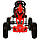 Дитяча педальная машина веломобіль КАРТ 1504-2-3 червоно-чорний, фото 4