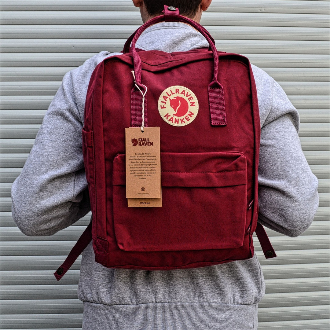 Рюкзак молодежный школьный Fjallraven Kanken classic bag bordo. Живое фото. Premium (топ ААА+) - фото 2 - id-p532523737