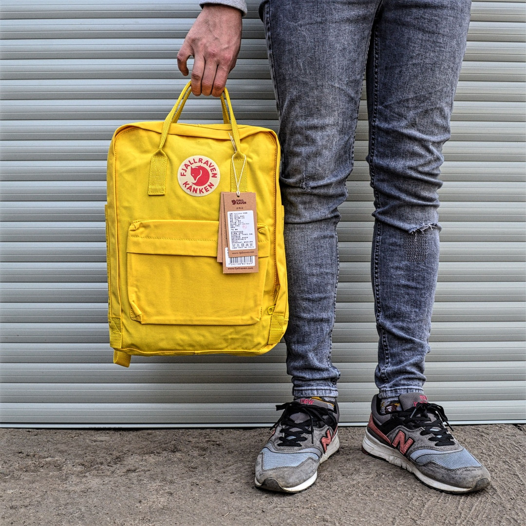 Городской рюкзак Канкен Fjallraven Kanken Classic 16л Bag yellow. Живое фото. Premium (топ ААА+) - фото 5 - id-p768452148