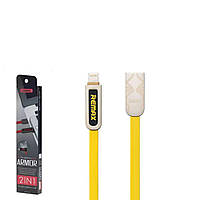 USB кабель Remax Armor 2 in 1 RC-067t Lightning & Micro USB 1m Yellow