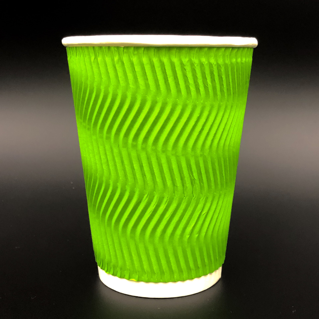 Склянка гофрована Ripple 350 мл Зелений (кришка 90 мм)