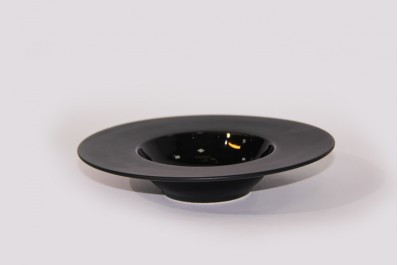 Тарілка для пасти ALT Porcelain Delux чорна 300 мл d27,5 см (F1648BY-10,75L)