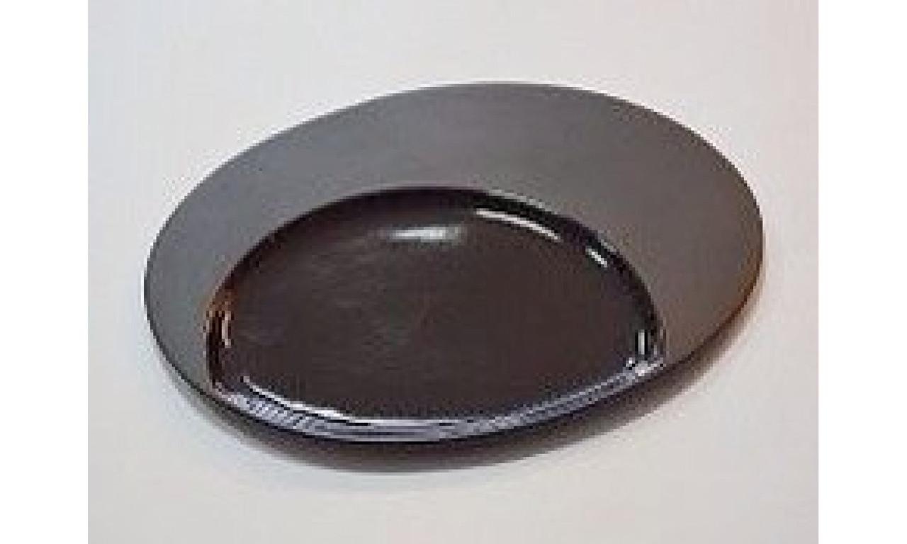 Тарілка ALT Porcelain Delux овальна чорна матово-глянсова d30,5 см (F2782BY-12L)