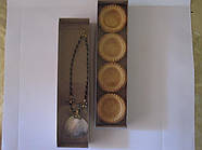 Картонна коробка (крафт) з прозорою кришкою, 300*70*30