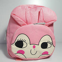 Рюкзак дитячий для дівчинки текстильний з зовнішнім кишенею