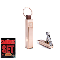 USB зажигалка Remax Smoking SET RT-CL01 Rose Gold