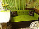 Розкладний диванчик зі спальним місцем для маленької кухні Ніка (виготовлення під розмір замовника), фото 2