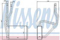 Радиатор печки Nissens 71765 на Ford Fusion / Форд Фьюжн