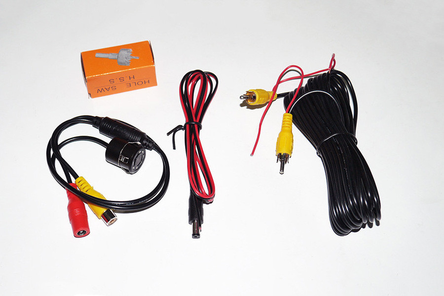 Мінікамера заднього огляду Noisy 1858 у бампер для авто з підсвіткою 8 діодів автокамера, фото 1