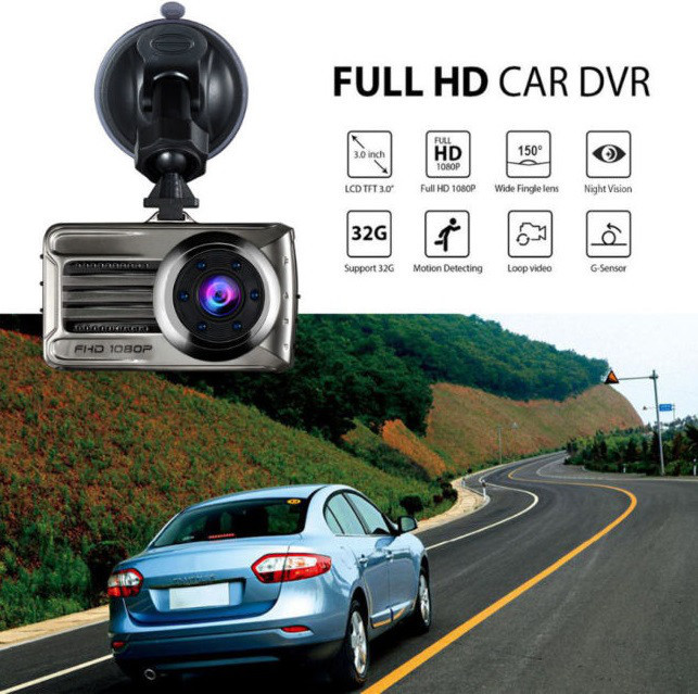 Відеореєстратор універсальний 1 камера Blackbox DVR T666 Full HD 1080P 3 дюйми 1920х1080