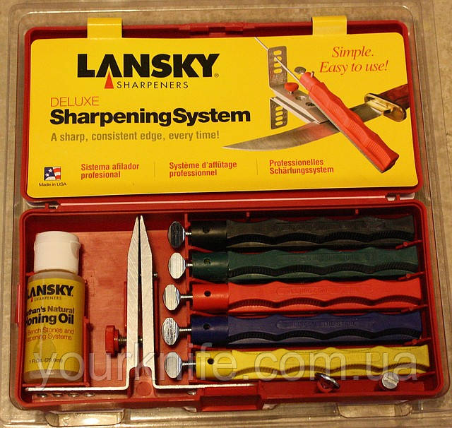 Точильна система на акранзаських каменях Lansky Deluxe Knife Sharpening System