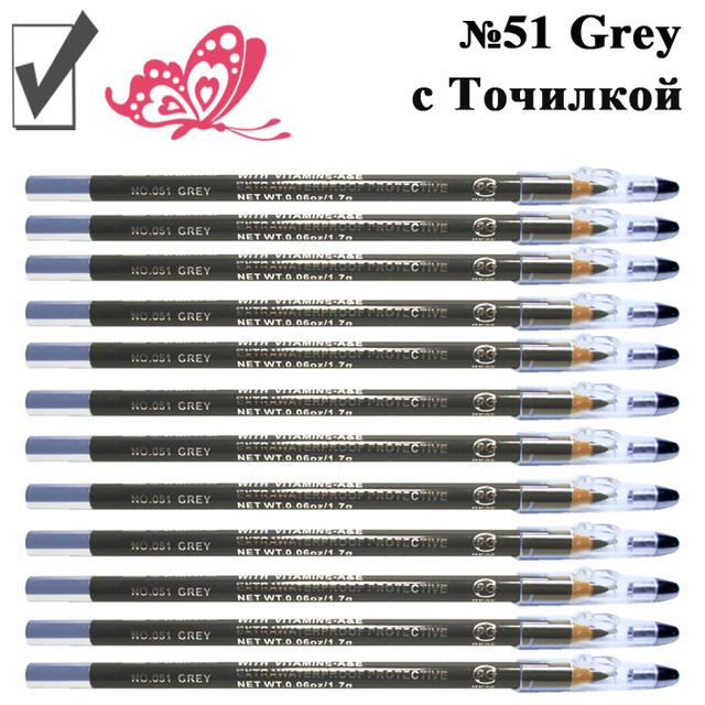 Косметичний олівець з Точилкою Колір Сірий Матовий Grey для Очей і Брів Купити олівці для Губ, Очей і Брів і Матові Сатинові Косметичні, олівці для очей, олівець для стрілок, олівці для контуру губ, олівці для повік, олівець для підводки, олівці для губ, набір олівців для особи, набір косметичних пензлів, олівців для візажу за оптовою ціною можна в нашому інтернет магазині косметики https://opt21.com з доставкою по всій Україні від Компанії Маргарита Дніпро.