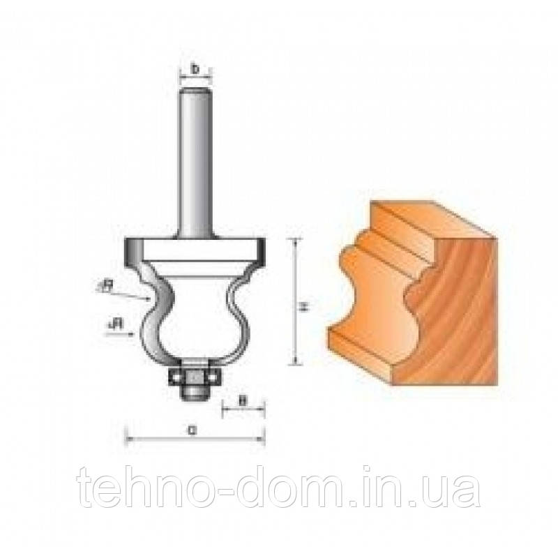 Фреза ГЛОБУС 2020 R4/8 крайкова фігурна